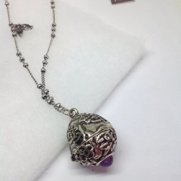 J. Jill's silver etched egg necklace - Picture 7 of 8